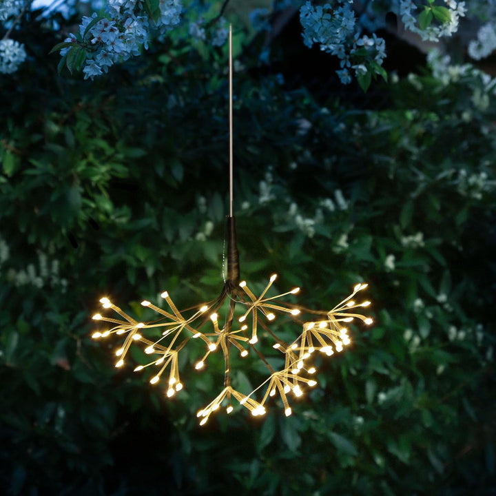 LED Feuerwerk Leuchte hängender Polarstern Pusteblume Firework 100 LED 25cm 8 Modi Fernbedienung für
