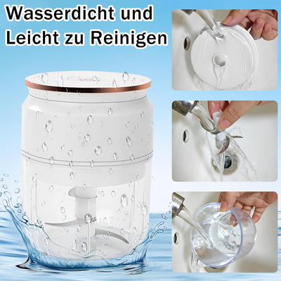 Zwiebelschneider Elektrisch, 300ml Multizerkleinerer Elektrisch, Zwiebelhacker Küche Aufladbar mit L