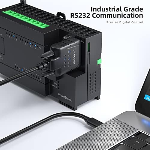 DriverGenius 1-Port USB-C zu Seriell RS232-(DB9) Adapter Konverter Compatibel mit Windows 11, macOS