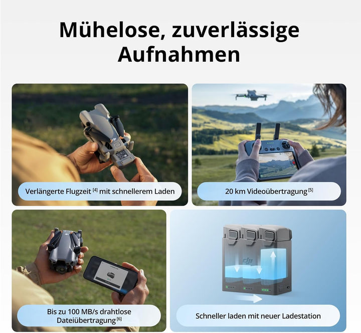 DJI Mini 5 Pro Fly More Combo mit DJI RC 2 und 1 Jahr Care Bundle, 4K Drohne mit Kamera für Anfänger