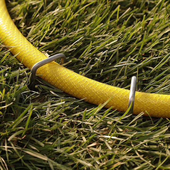 GardenMate 50 Erdanker VERZINKT aus Stahldraht 200mm lang, 25mm breit, Ø 3,8mm, Flacher Kopf - Für H