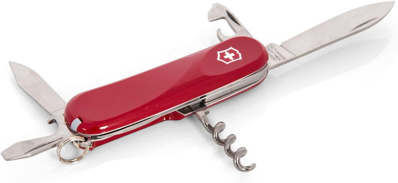 Victorinox Taschenmesser Evolution S101 (12 Funktionen: Feststellklinge, Korkenzieher) rot