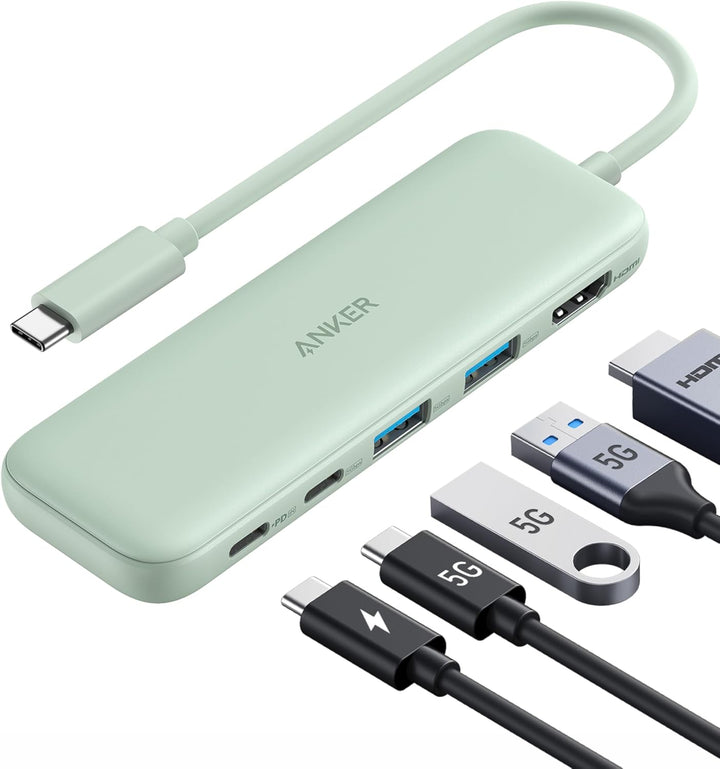 Anker USB C Hub, 332 USB-C Hub (5-in-1) mit 4K HDMI Display, 5Gbps Datenanschluss und 2 USB-A Ports