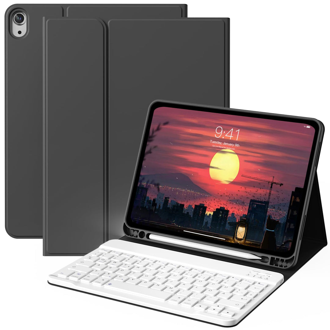 Hülle mit Tastatur für iPad Air 11 Zoll M3/M2 (2025/2024), iPad Air 5./4. Generation (2022/2020) 10,