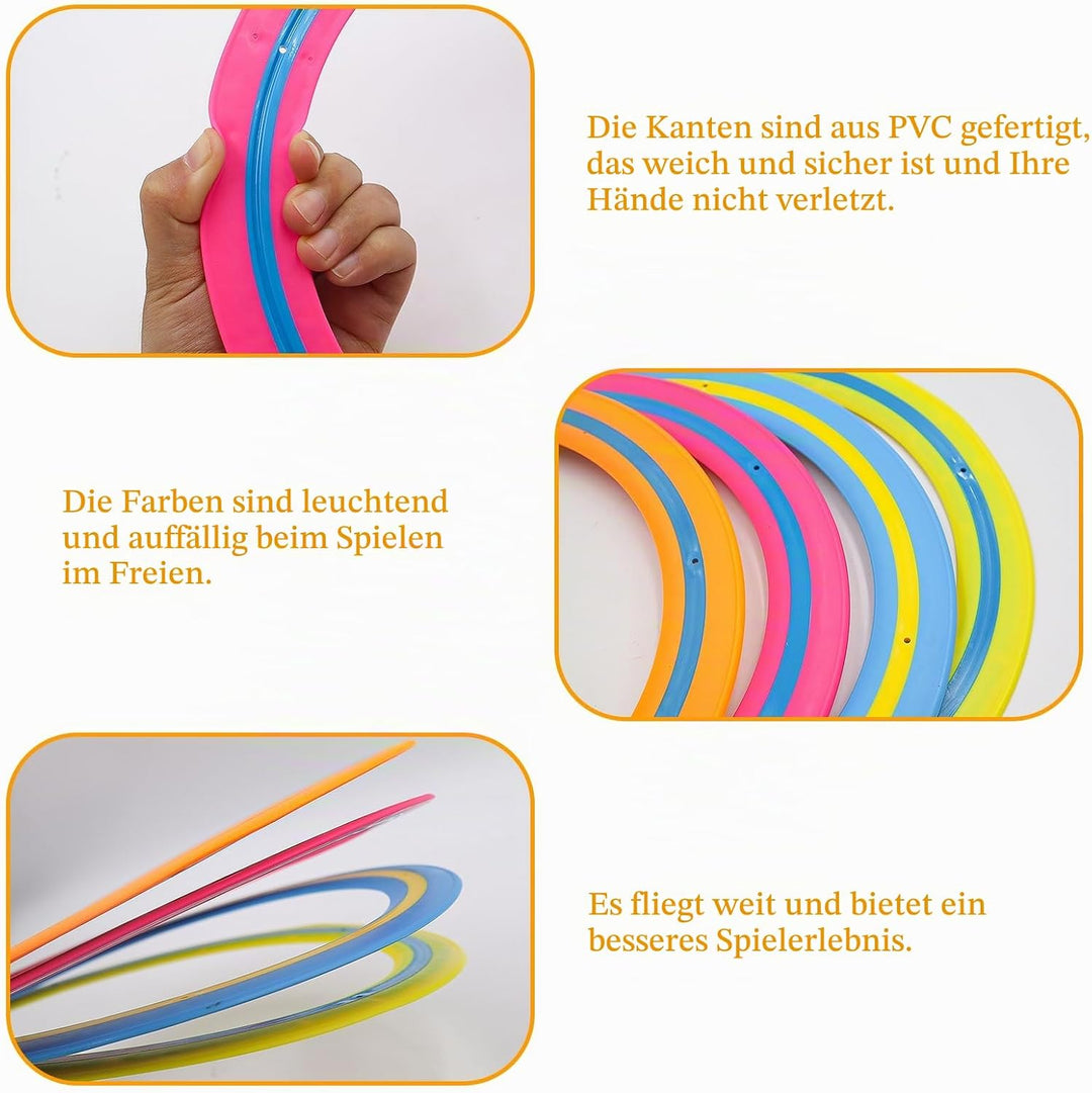 POPAPIE 4 Stück Flying Rîng Wurfring,Würfring-Spielspielzeug,Frisbee Ring Wurfrînge 25 cm,Discs Flug