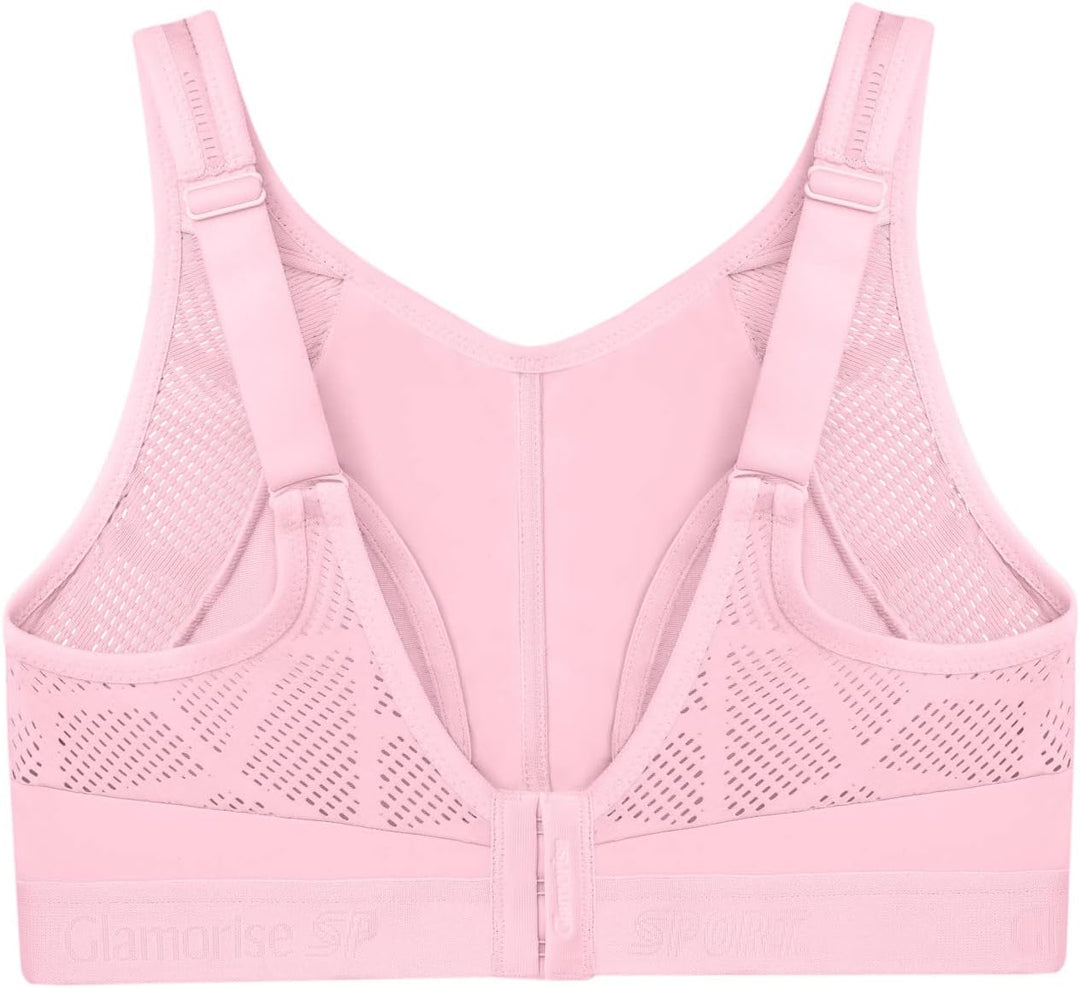 Glamorise Damen Sports Bra, Undurchsichtige 75C Rosa, 75C Rosa