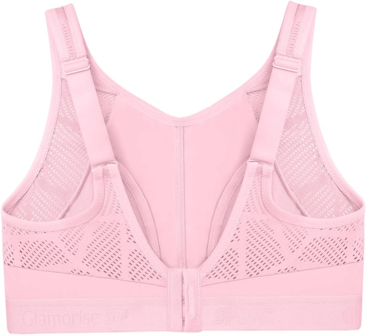 Glamorise Damen Sports Bra, Undurchsichtige 75C Rosa, 75C Rosa