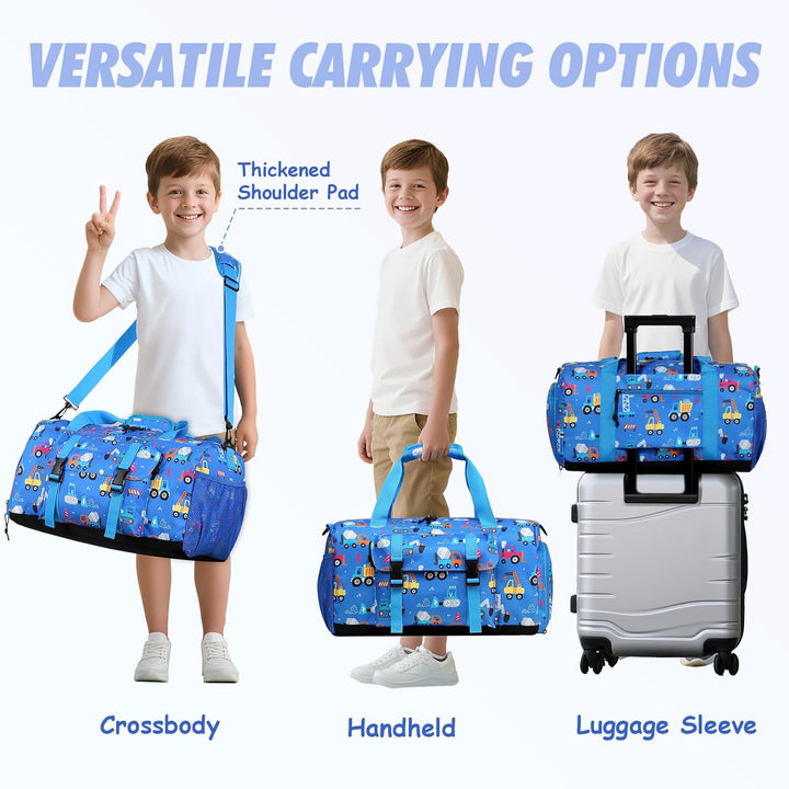 Kinder Reisetasche, Kasgo Duffle Bag für Kinder Jungen Mädchen Wasserabweisend Duffel Sport Carry On