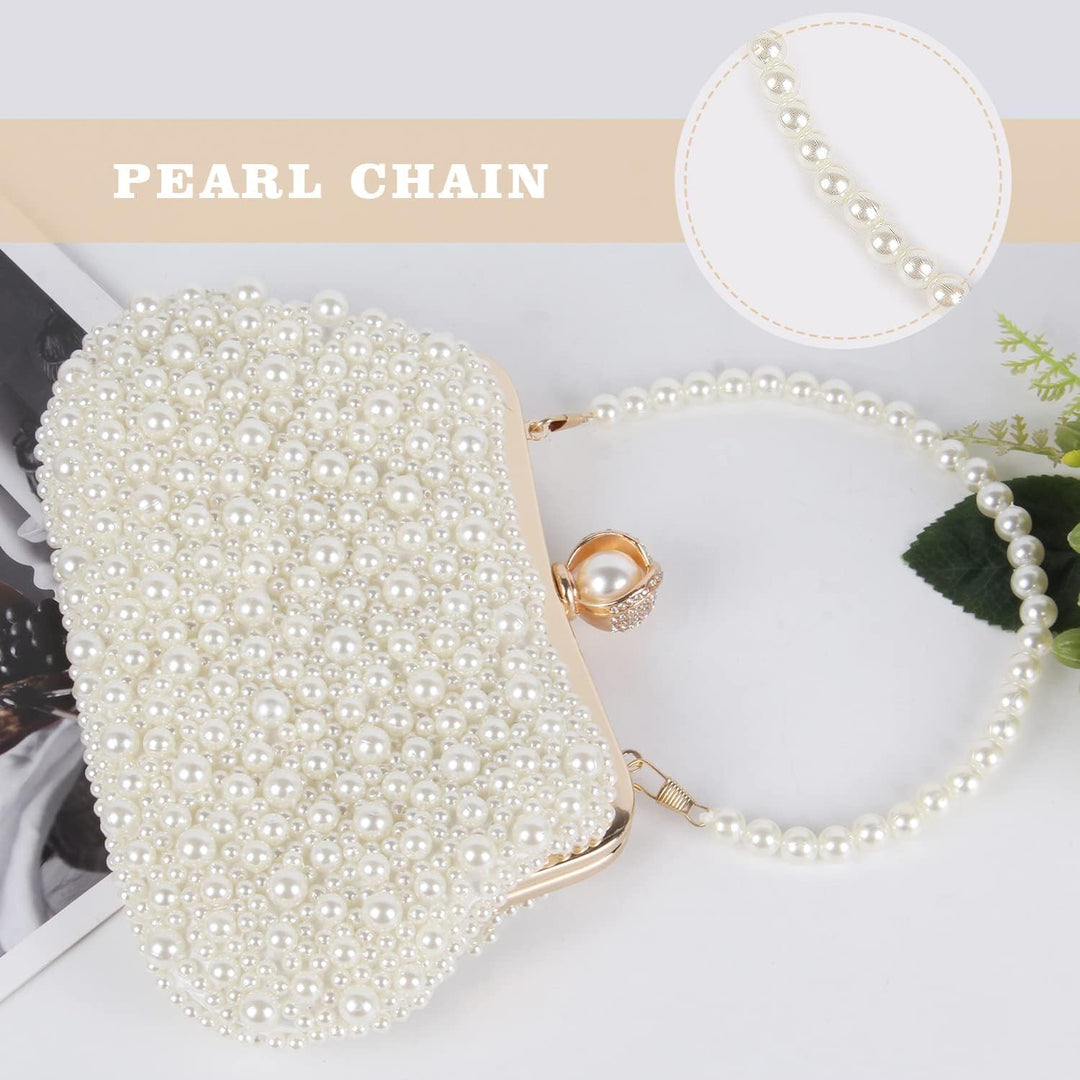 LHHMZ Perlen Clutch Taschen für Frauen Hochzeits Kristallperlen Abend Clutch Tasche Funkelnde Brauth