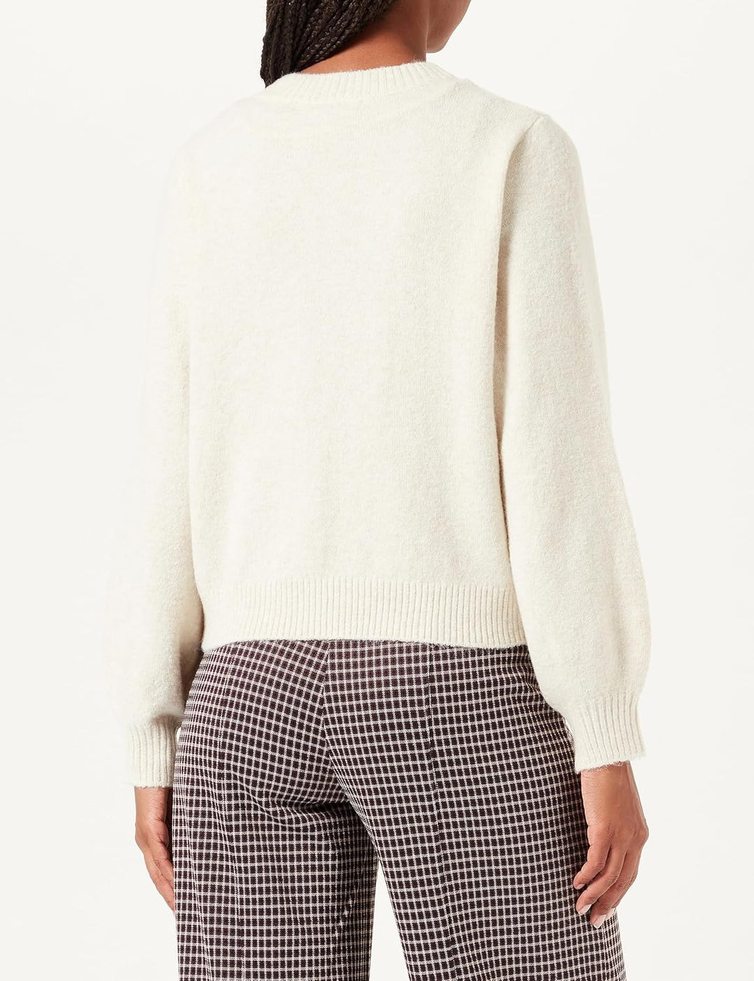 VERO MODA Damen Vmdofwool Ls V-nk Button Cardi Ga Noos Strickjacke, S Birch/Detail:melange