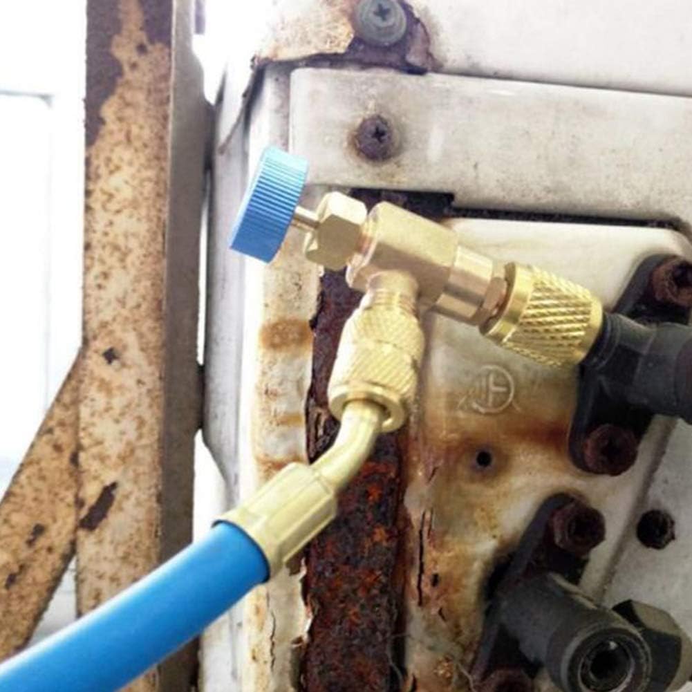 2 Stück Kältefüller Sicherheitsventil Schnellkupplung Klimaanlage R410A R22 Adapter