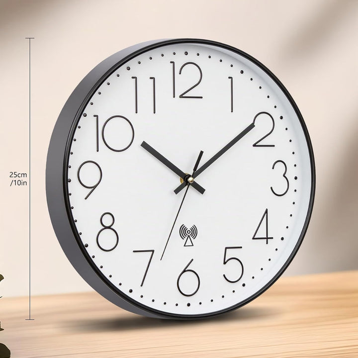 VIVILINEN Wanduhr Funk Geräuschlos Wanduhr Ohne Tickgeräusche Modern Funkwanduhr Lautlos Funkuhr Wan