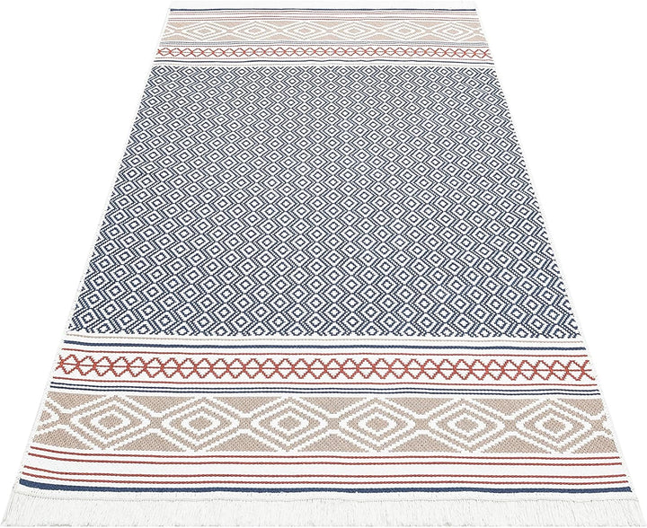 Arya 26 Navy/Beige 80x300cm 80x300 Beige, 80x300 Beige