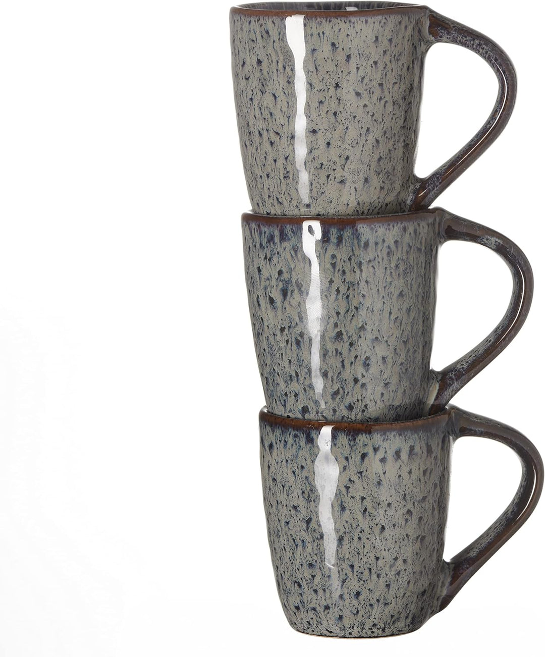 LEONARDO HOME 018594 MATERA Espressotasse 90 ml anthrazit 4er-Set, Keramik Anthrazit Espressotassen,
