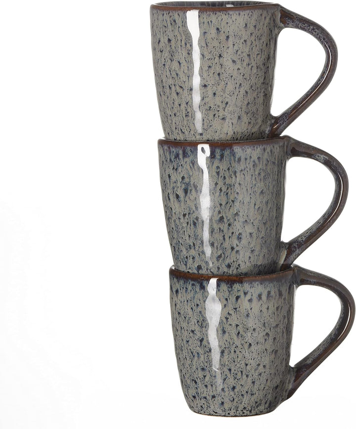 LEONARDO HOME 018594 MATERA Espressotasse 90 ml anthrazit 4er-Set, Keramik Anthrazit Espressotassen,