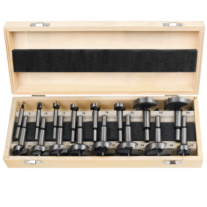 Forstnerbohrer Set 16tlg für Holz - BAIDETS Forstner Bohrer Satz, Holzbohrer Set Ø6-54mm, Forstner B