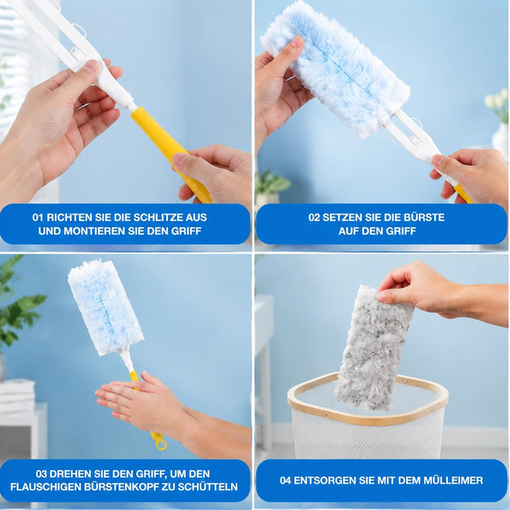 102 Stück Staubmagnet Kompatibel mit Swiffer Staubmagnet Nachfüllpack, Einweg Magnet Staubwedel für