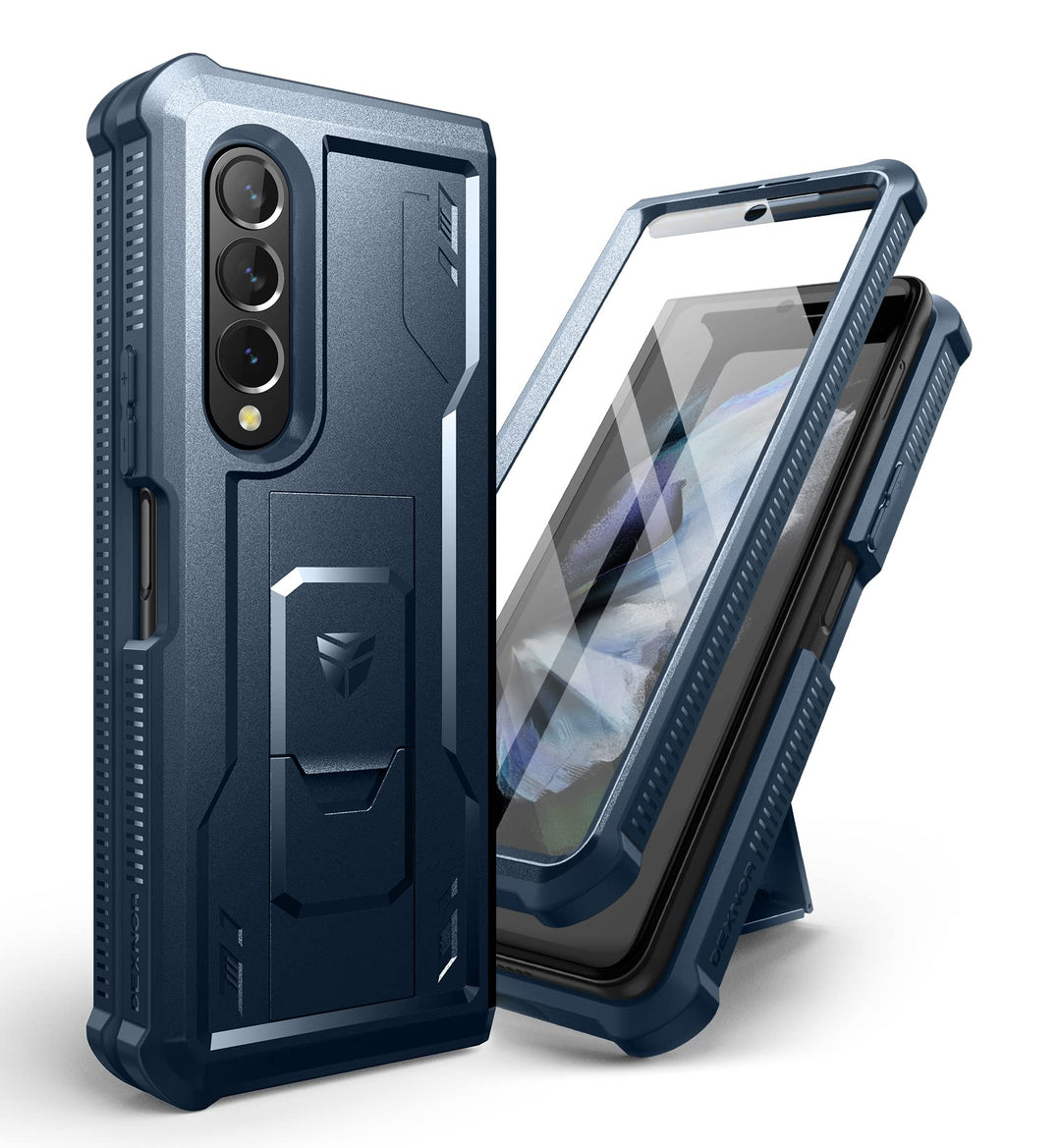 Dexnor für Samsung Galaxy Z Fold 3 5G (2021) Hülle, Full-Body Dual Layer Rugged Case mit eingebautem