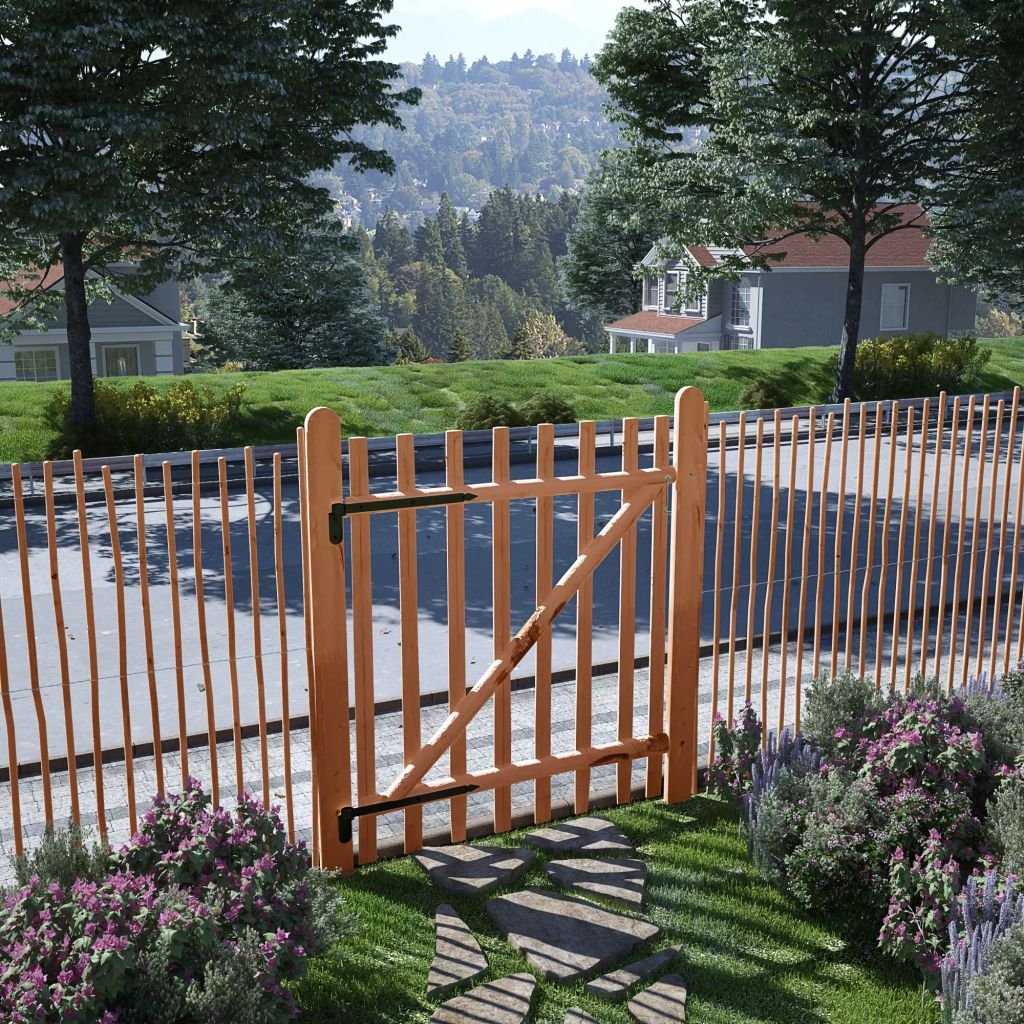 Tidyard Holz Gartentor Zauntor Einflügelig Gartentür Zauntür Einflügeltor Gartenpforte Holztor Imprä