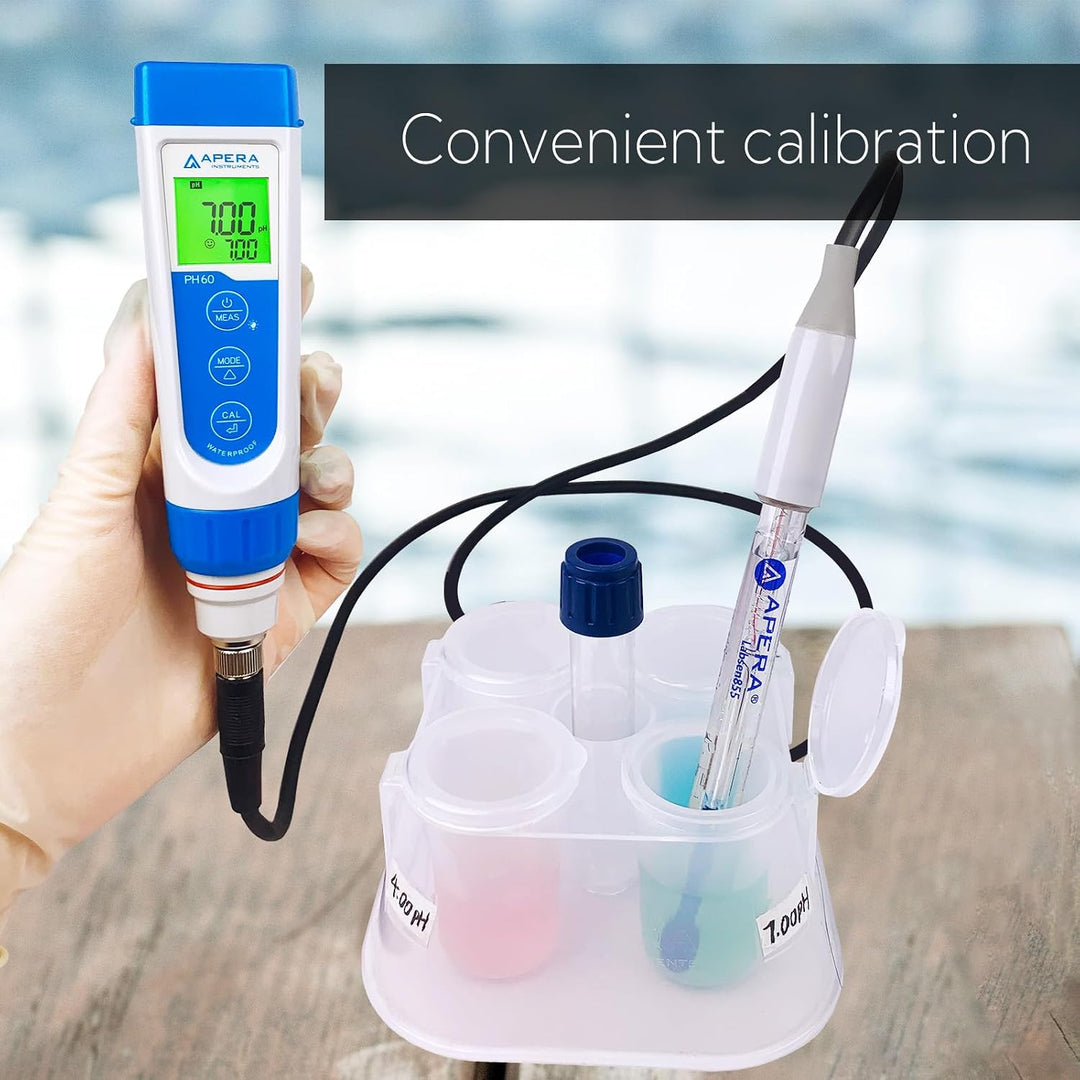 Apera Instruments PH60-VS pH-Messgerät-Set mit LabSen 855 pH-/Temp.-Elektrode für pH-Messungen in vi