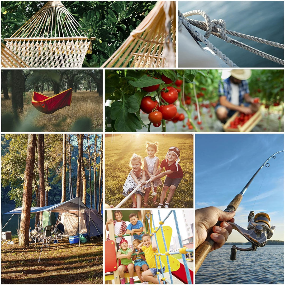 Seil Nautica Corderia Marra Seeseil, 4 mm, 100 m, Weiss mit hellblauem Schild