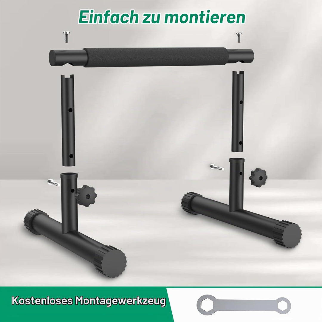 IMAYCC Verstellbare Parallettes Handstand Barrenm, 2 in 1 Push Up Bar Dip-Barren 19CM and 46CM Höhe,