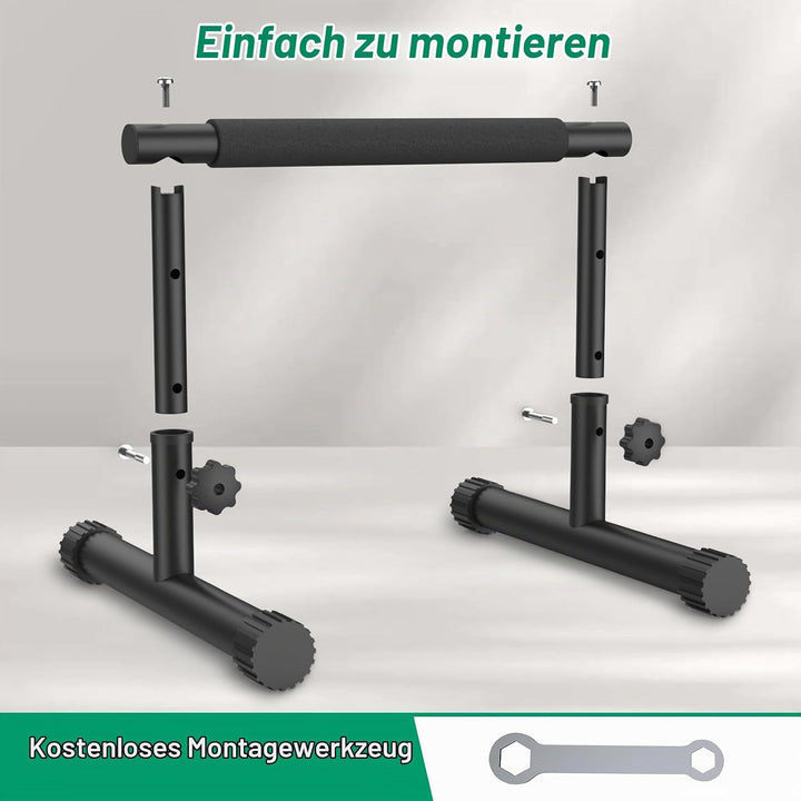 IMAYCC Verstellbare Parallettes Handstand Barrenm, 2 in 1 Push Up Bar Dip-Barren 19CM and 46CM Höhe,
