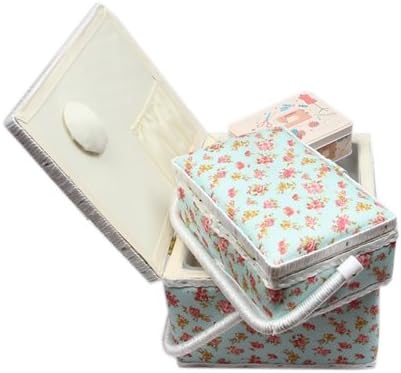 Ackermann Nähkorb-Set mit Tragegriff (1x gross und 1x mittel) + 1x kleine Accessoires-Box aus Metall