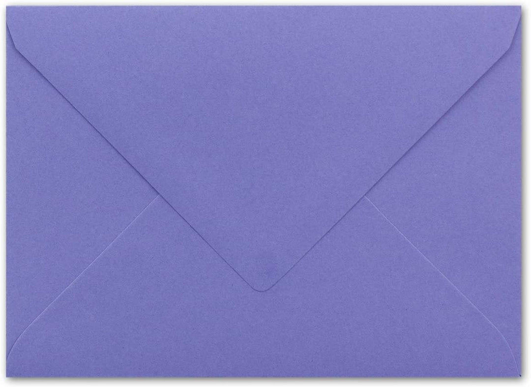 200 Brief-Umschläge - Violett - DIN C6-114 x 162 mm - Kuverts mit Nassklebung ohne Fenster für Gruss