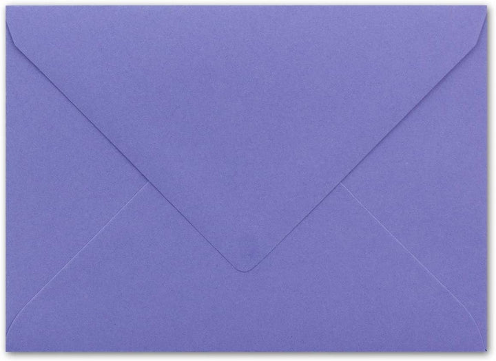 200 Brief-Umschläge - Violett - DIN C6-114 x 162 mm - Kuverts mit Nassklebung ohne Fenster für Gruss