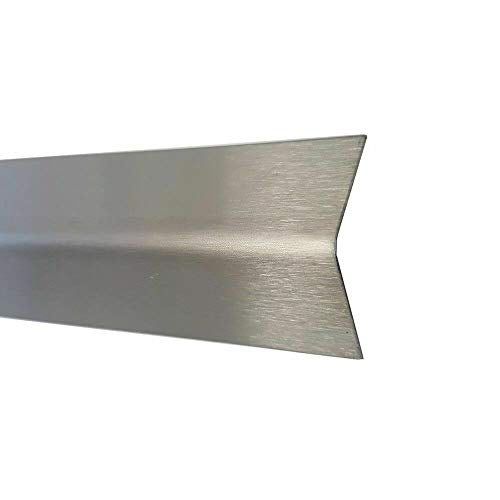 Winkel Profil 3-fach, 2000mm Edelstahl Winkel 30x30 mm Schenkelinnenmass aus Edelstahl k240 gebürste