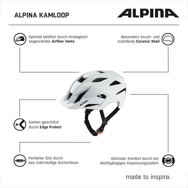 ALPINA KAMLOOP - Individuell Anpassbarer, Leichter & Sicherer Fullface Fahrradhelm mit Kinnbügel, fü
