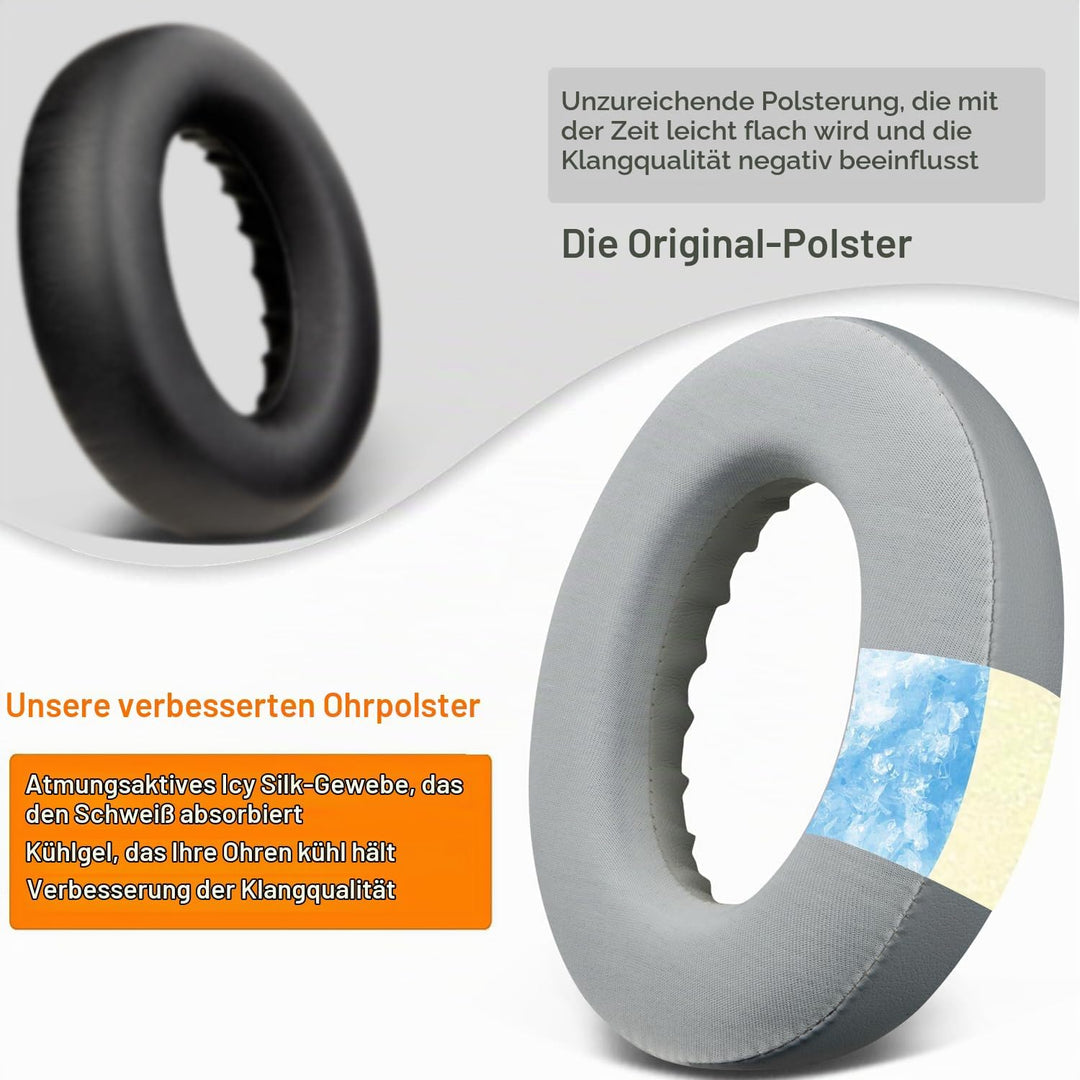 SOULWIT Kühlgel Ersatzpolster Ersatz Ohrpolster für Bose 700 (NC700 NC 700) Noise Cancelling Kopfhör