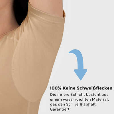 Anti Schweiss Shirt - T-Shirt gegen Schweissflecken - Anti Schweiss Unterhemd - Mit ArmPads PRO & Si
