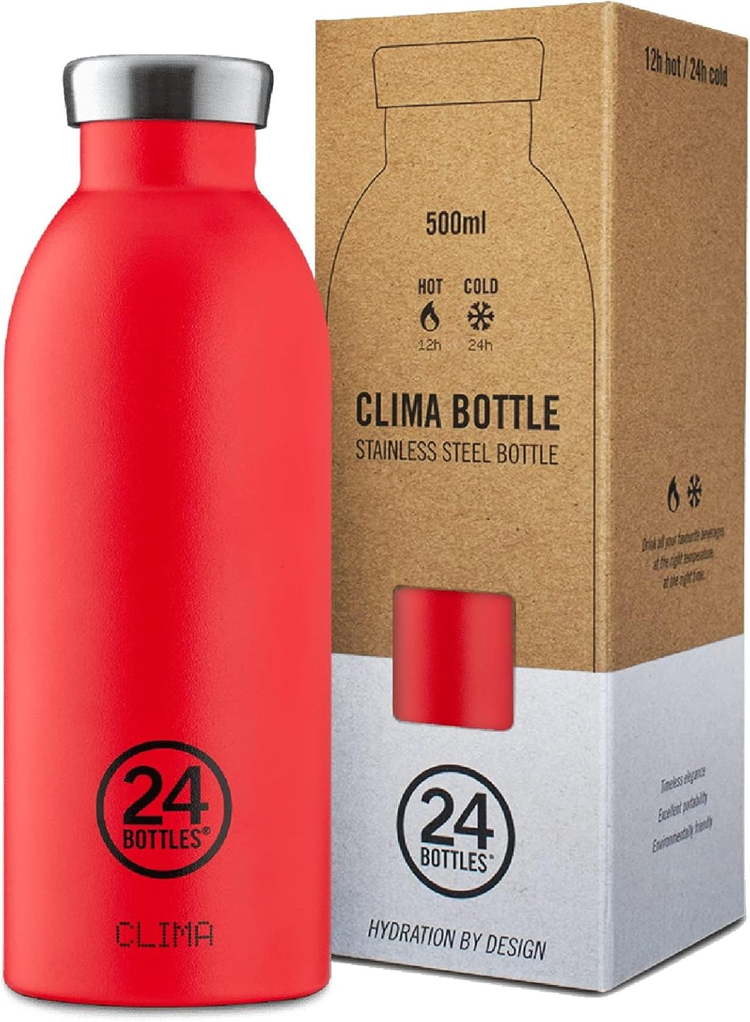24Bottles Clima - Trinkflasche 500ml, Thermosflasche 24h Cold und 12h Hot, Wasserflasche 100% Versie