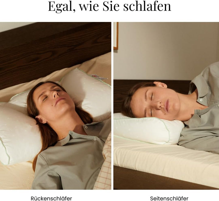 FOSSFLAKES Nordic Sleep by Chiropractic - Nackenstützkissen mit Bezug, die Ultimative Lösung für Nac