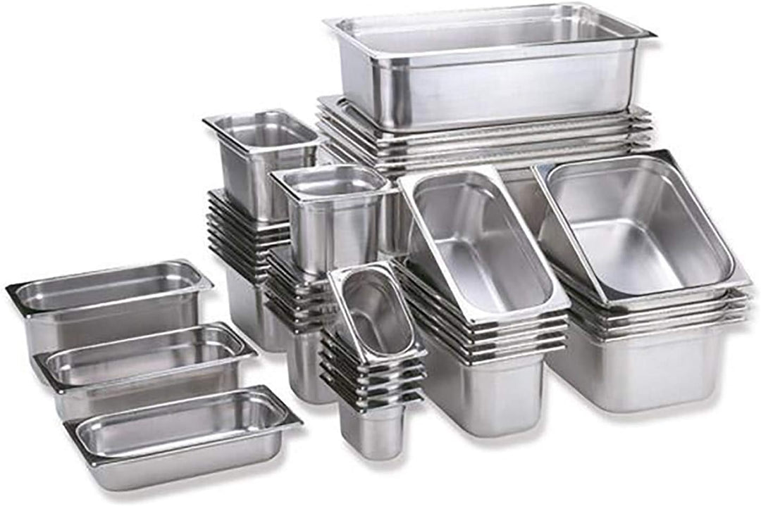 APS 81000 GN-Behälter 2/1, Gastronormbehälter Edelstahl/Abmessungen 65 x 53 cm/Höhe 2 cm/Volumen 5 L