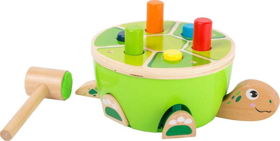 small foot Klopfspiel Schildkröte aus Holz, FSC 100%-Zertifiziert, Motorikspiel, ab 12 Monaten, 1122