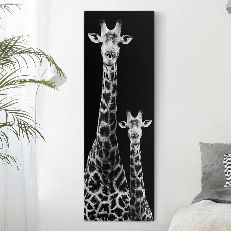 Bilderwelten Leinwandbild Top III Panorama Format 3:1 120 x 40cm Giraffen Duo 120cm x 40cm Giraffen