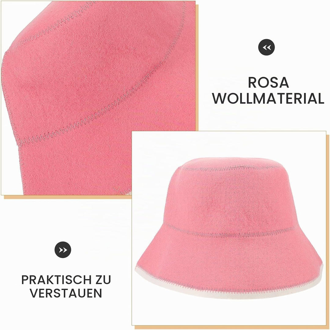 Supvox Filz-Badehut Aus Wolle Sauna-Kappe Badehaus-Duschhaube Sauna-Kopfbedeckung Für Damen Und Herr