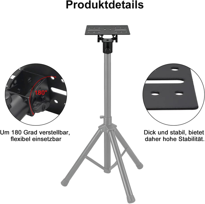 Lautsprecherständer-Adapter, Drehbare 35MM Metallhalterung Stativ, für DJ für PA Lautsprecher Stände