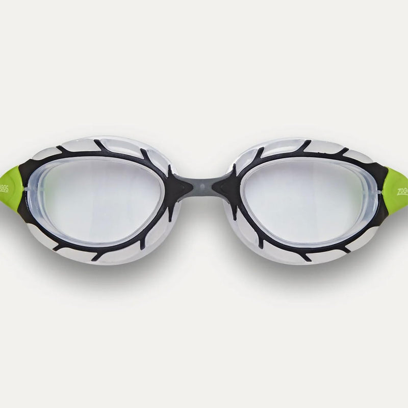 Zoggs Unisex Predator Schwimmbrille Schwarz/Limetten/Transparent S Single, Schwarz/Limetten/Transpar