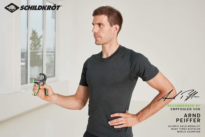 Schildkröt Fitness Handmuskeltrainer Pro, Ökotest "sehr gut", Härtegrad einstellbar, Schwarz-Grün, w