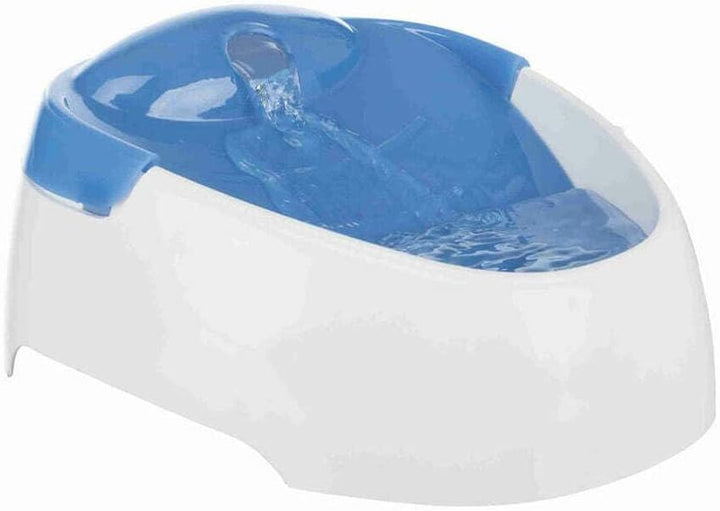 TRIXIE elektronischer Wasserspender "Trinkbrunnen Duo Stream, Kunststoff, 1 l/20 × 12 × 23 cm, weiss