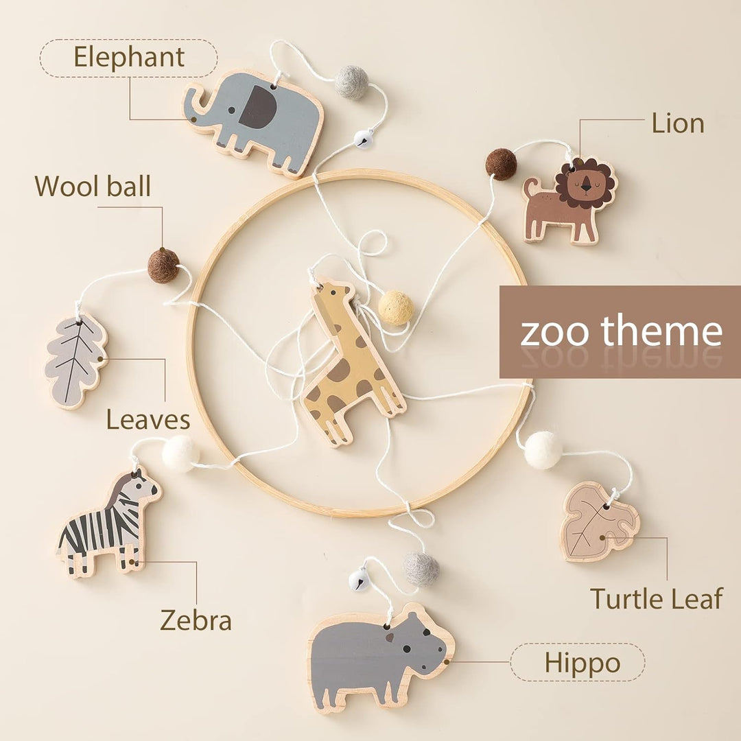 Mobile Baby Windspiele mit bunten Safari, Wickeltisch für Kinderzimmer-Dekoration, Anhänger Bettgloc