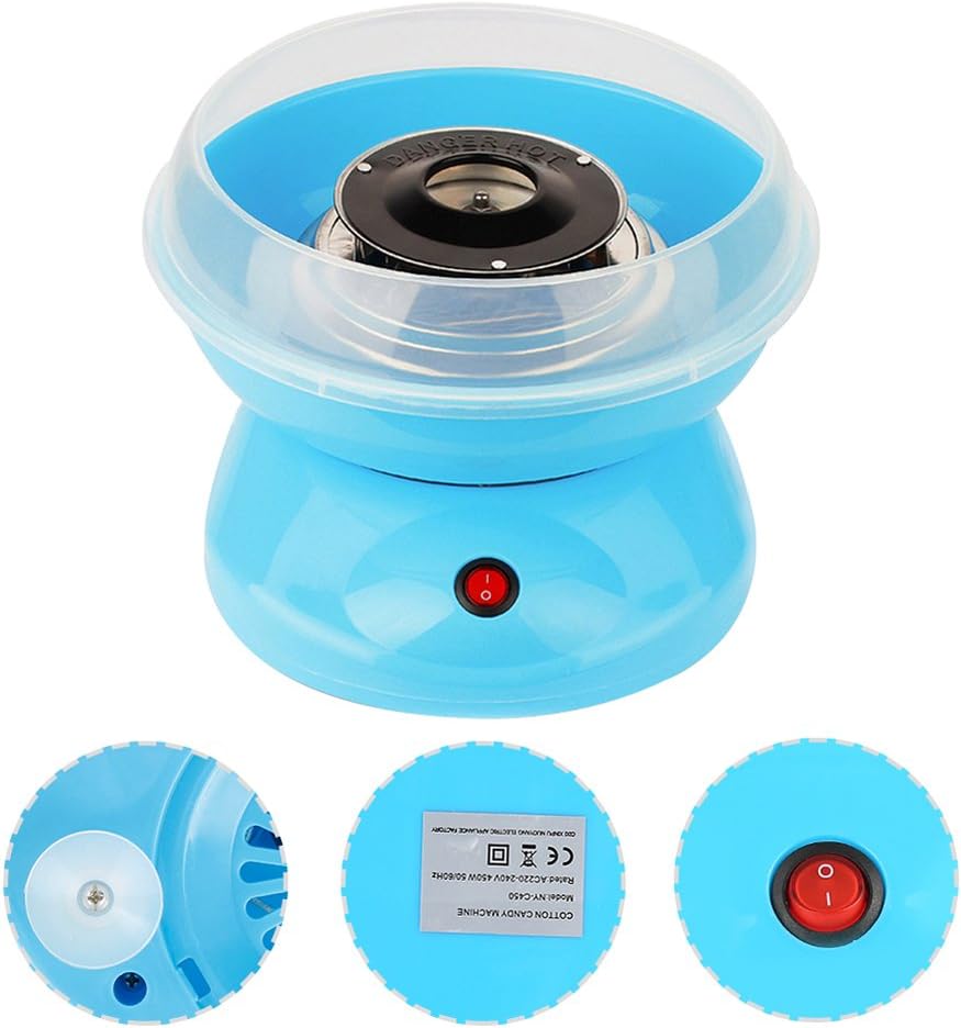 500W Zuckerwattemaschine, Mini Home DIY Süssigkeitenmaschine, 220V Zuckerwattegerät, mit 10 Zuckerwa