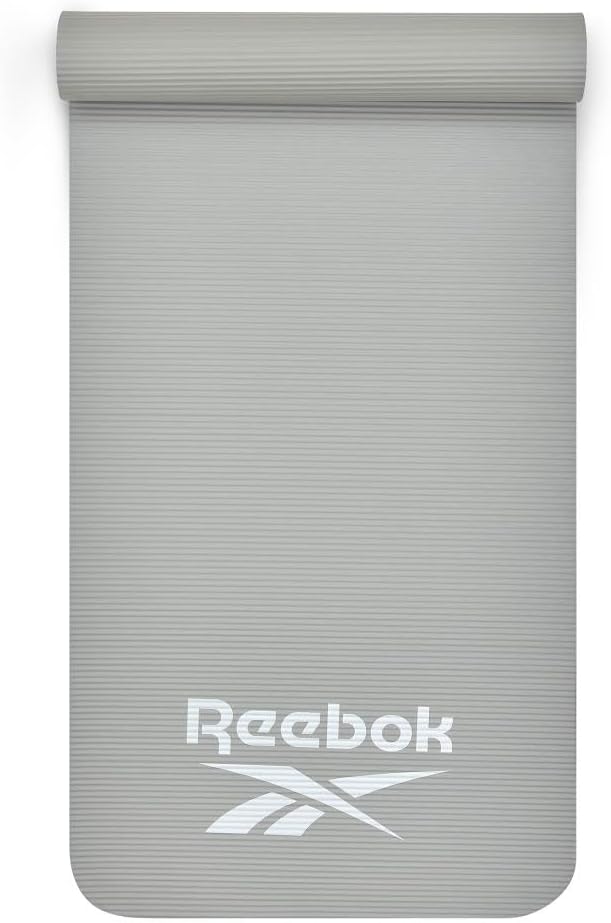 Reebok Trainingsmatte - Rutschfeste Gymnastikmatte aus natürlichem Gummi in 7mm, 10mm, 15mm und vers