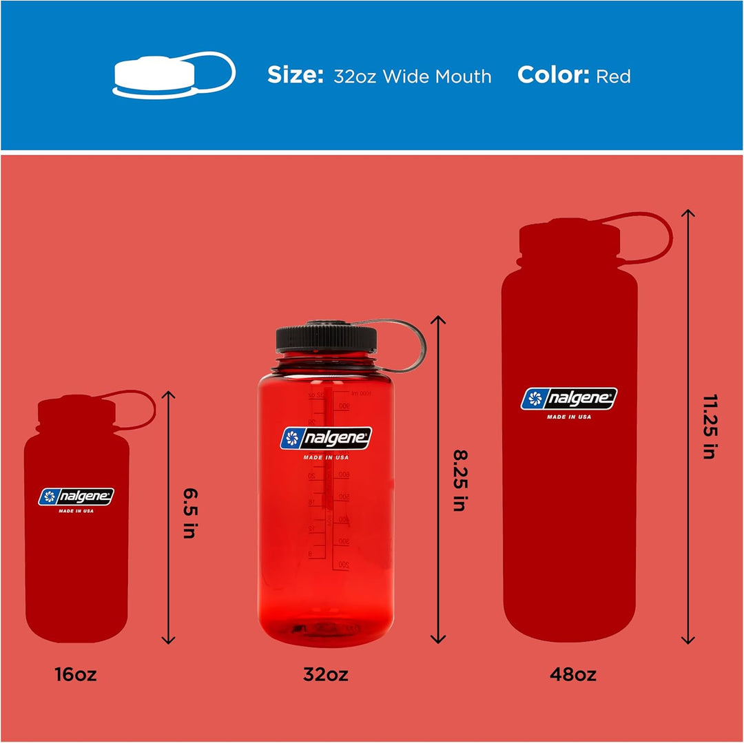 Nalgene WH Sustain Trinkflaschen Rot 1 L Rot Wasserflasche, Rot Wasserflasche