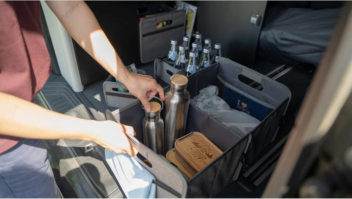 BERGER Faltbox Milo Midi Low | klappbare Aufbewahrungsbox | Organizer für Auto Haushalt Camping | fa