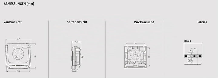 VEMER VE019600 KLIMA 3 - Mechanischer Raumthermostat, Heizungsthermostat, Thermostat mit Betrieb Hei